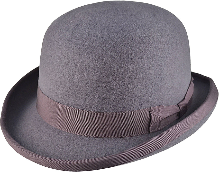 Bowler Hat i Uldfilt – Edmund i grå – bowler hat set forfra