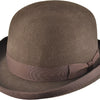 Bowler Hat i Uldfilt – Edmund i brun – bowler hat set forfra