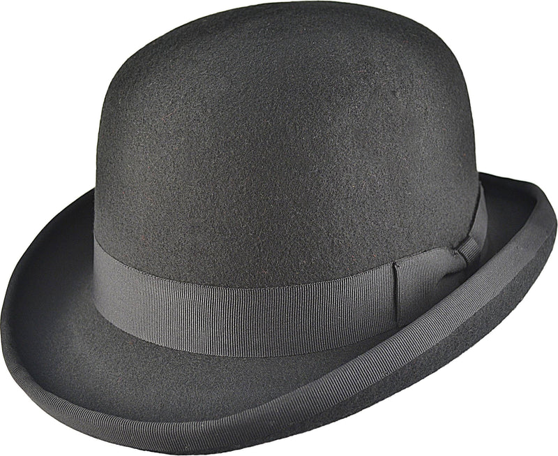 Bowler Hat i Uldfilt – Edmund i sort – bowler hat set forfra