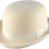 Bowler Hat i Uldfilt – Edmund i hvid – bowler hat set forfra