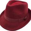 Trilby Hat i Uldfilt – Hansi i bordeaux – trilby hat set forfra