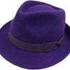 Trilby Hat i Uldfilt – Hansi i blommefarvet – trilby hat set forfra