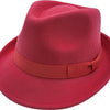 Trilby Hat i Uldfilt – Hansi i pink – trilby hat set fra siden