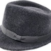 Trilby Hat i Uldfilt – Hansi i grå – trilby hat set forfra