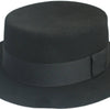 Pork Pie Hat i Sort – Julian – pork pie hat set forfra
