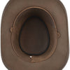 Cowboyhat i Læder – Earp – cowboyhat indvendigt
