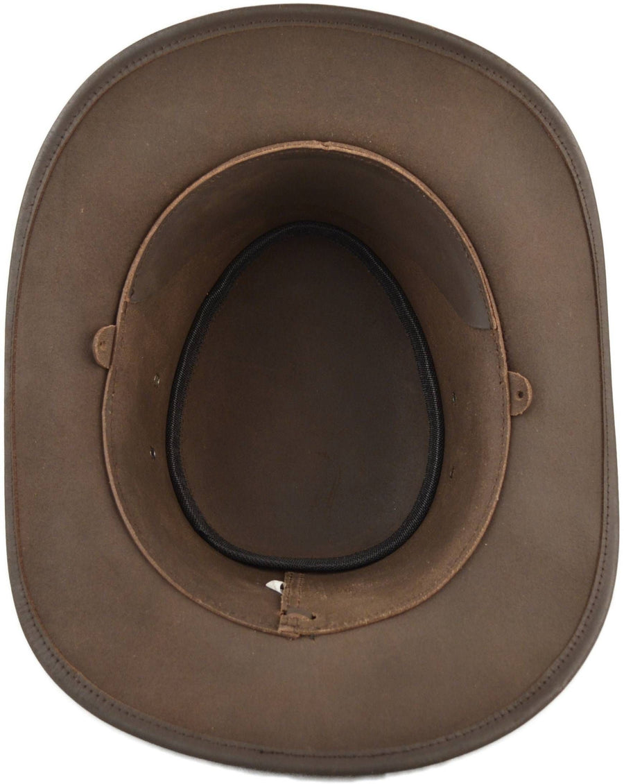 Cowboyhat i Læder – Earp – cowboyhat indvendigt