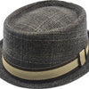 Pork Pie Hat i Uld – Adrian i koksgrå – pork pie hat set forfra