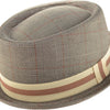 Pork Pie Hat i Uld – Adrian i beige – pork pie hat set fra siden