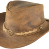Cowboyhat i Læder – Cody i lysbrun – cowboyhat set fra siden