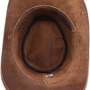 Cowboyhat i Læder – Cody – cowboyhat set fra siden