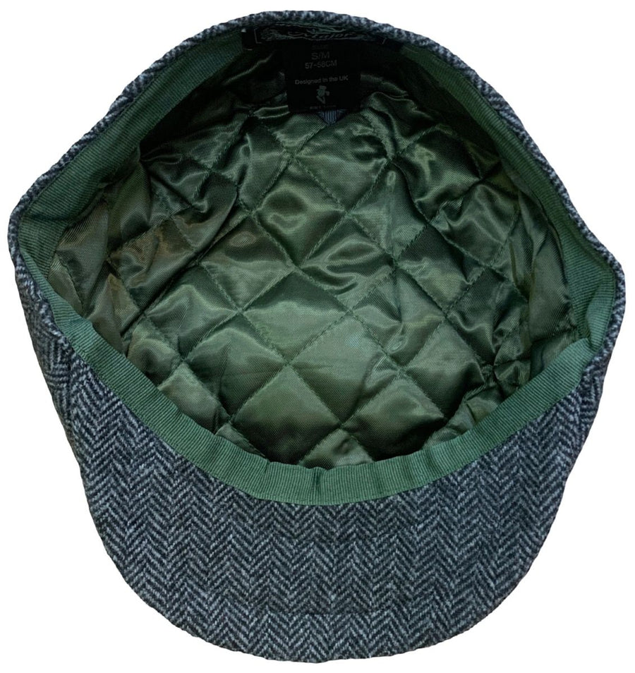 Newsboy Kasket i Sildebensmønster – Axel – newsboy kasket indvendigt