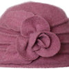 Clochehat i Uld – Ella i pink – damehat set fra siden