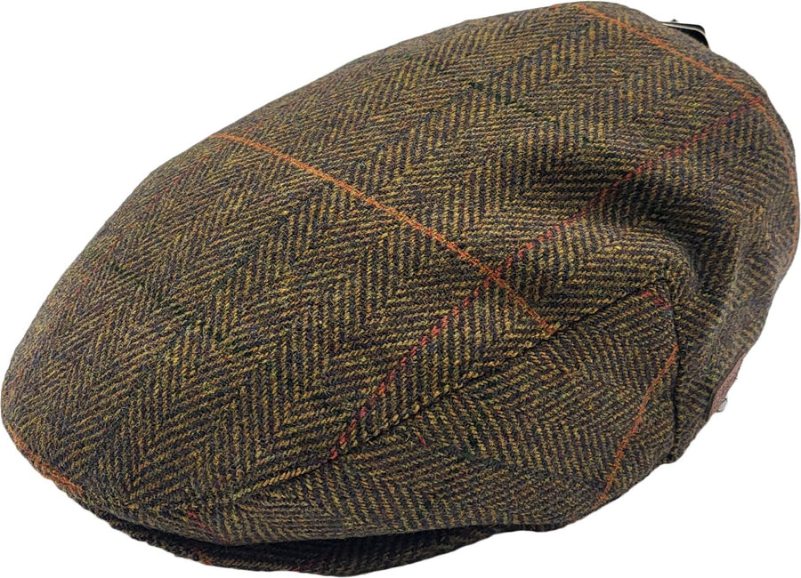 Børne-sixpence i Tweed – Oskar i brun – børne sixpence set forfra