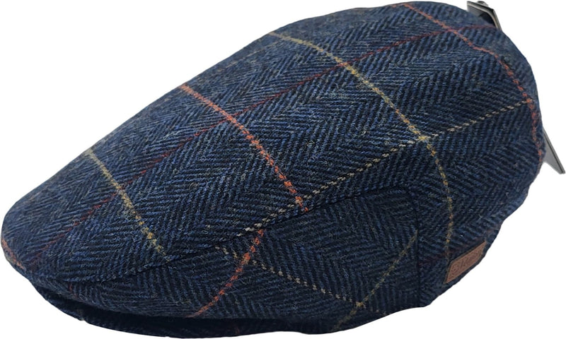 Børne-sixpence i Tweed – Oskar i marineblå – børne sixpence set fra siden