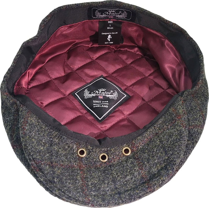 Ternet sixpence i olivengrøn - set fra siden