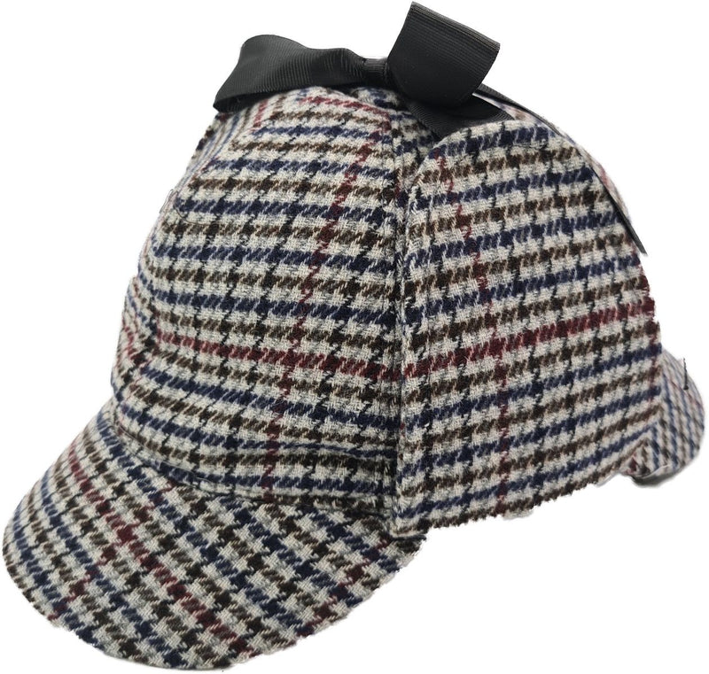 Deerstalker i Tweed – Lys – deerstalker hat set forfra