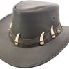 Cowboyhat i Læder – Beau i brun – cowboyhat set forfra