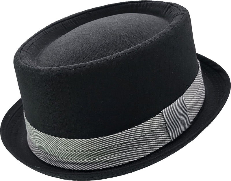 Pork Pie Hat i Sort – Cole – pork pie hat set forfra