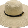 Solhat i Uld – Pamela i beige – damehat set forfra