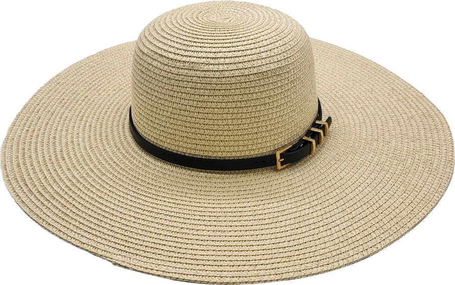 Solhat i Uld – Pamela i beige – damehat set forfra