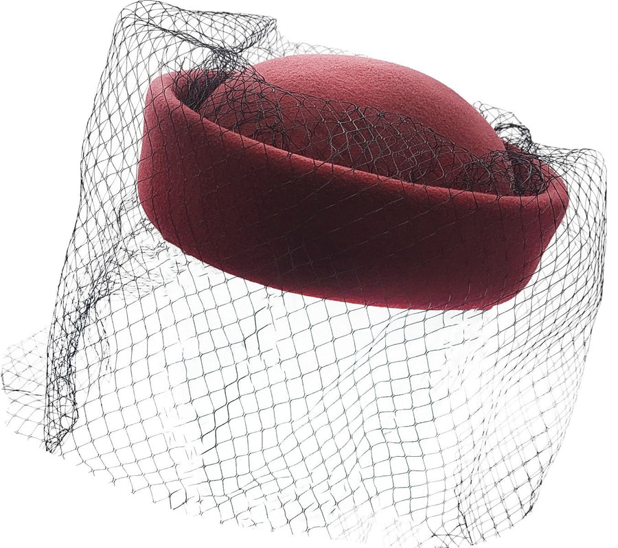 Pillbox Hat i Uld – Dianna – damehat detalje