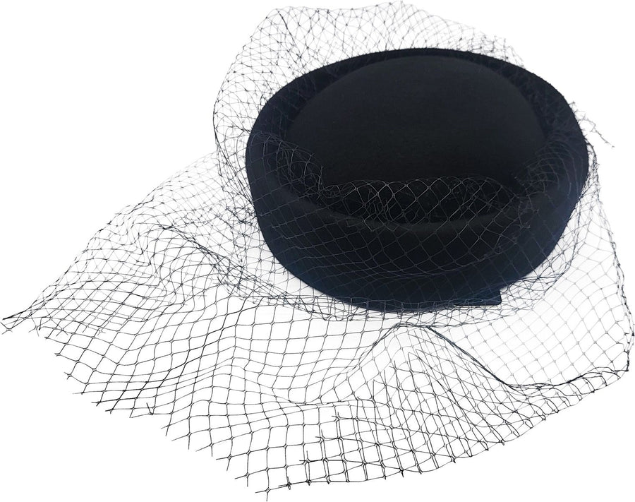 Pillbox Hat i Uld – Dianna – damehat set fra siden