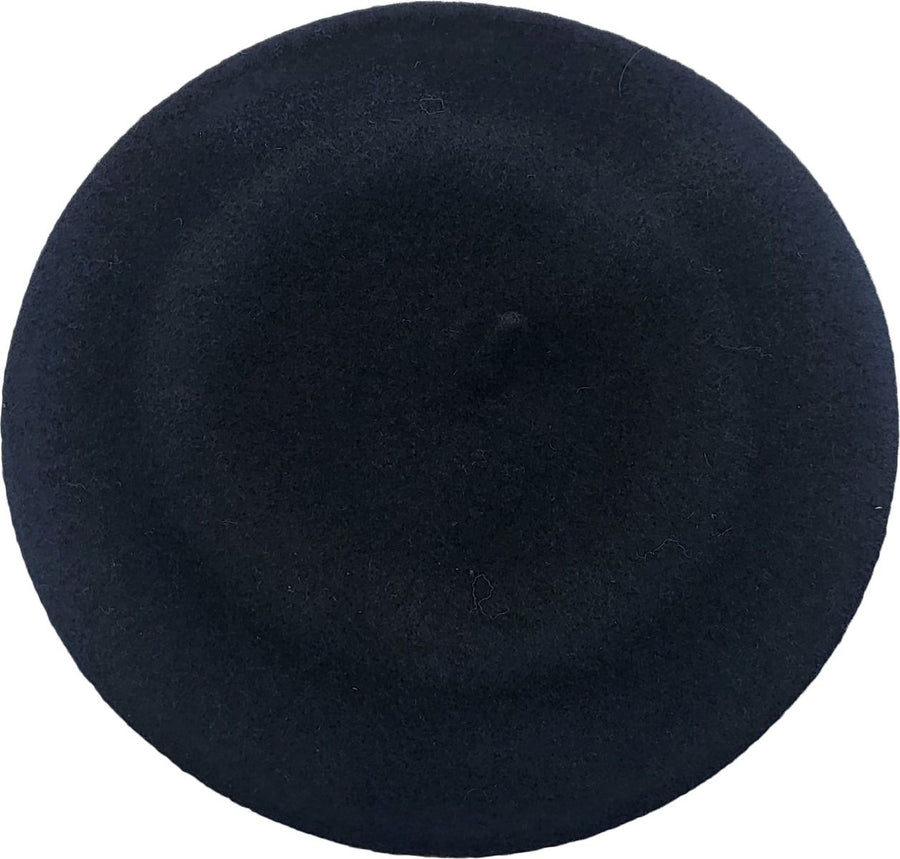 Baret i Uld – Lé Alp i sort – baret set forfra