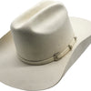 Cowboyhat i Stiv uldfilt med spænde – Ewing i hvid – cowboyhat set fra siden