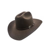 Cowboyhat i stiv uldfilt i brun set forfra