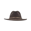 Fedora Hat med Læderbånd — Classica i brun – fedora hat set forfra
