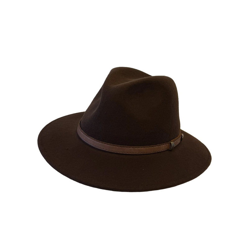 Fedora Italia i brun set forfra