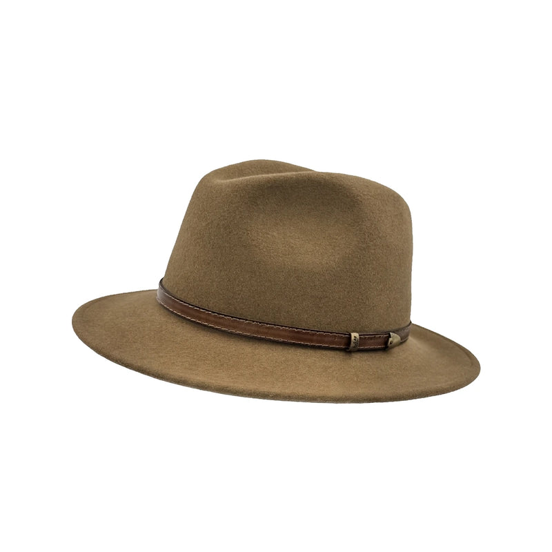 Fedora Hat i Uldfilt – Italia i mellem brun – fedora hat set skråt forfra