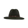 Fedora Hat i Uldfilt – Italia i jagtgrøn – fedora hat set forfra