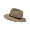 Fedora Hat i Uldfilt – Italia i lys beige – fedora hat set skråt forfra