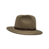 Fedora Hat i Uldfilt – Italia i mørk beige – fedora hat set forfra