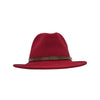 Fedora Hat i Uldfilt – Italia i rød – fedora hat set forfra