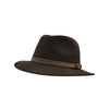 Fedora Hat i Uldfilt — Argentina Julio i brun – fedora hat set fra siden