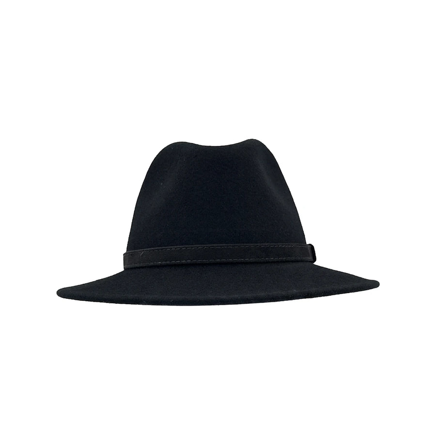 Fedora Hat i Uldfilt — Argentina Julio i sort – fedora hat set forfra