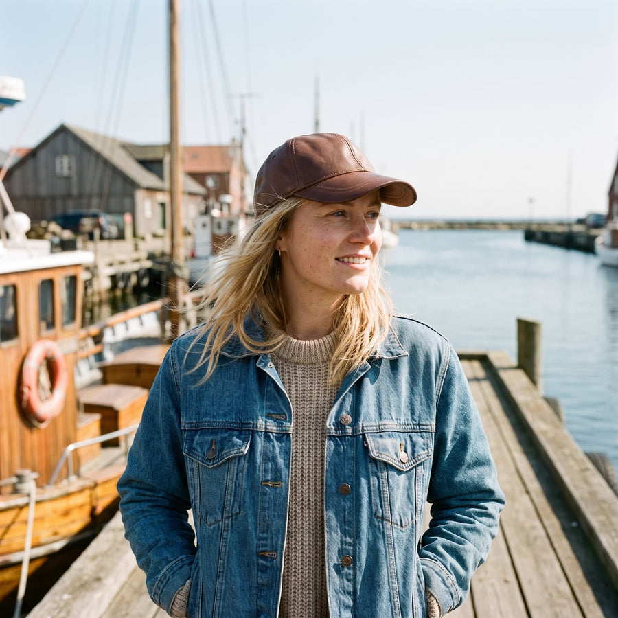 Kasket – Denver livsstil – kvinde ved havnen