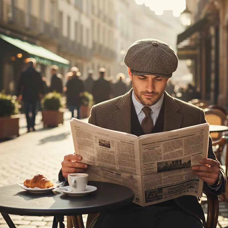 Newsboy Kasket i Brun uldblanding – Mike livsstil – newsboy kasket fra dansk gade