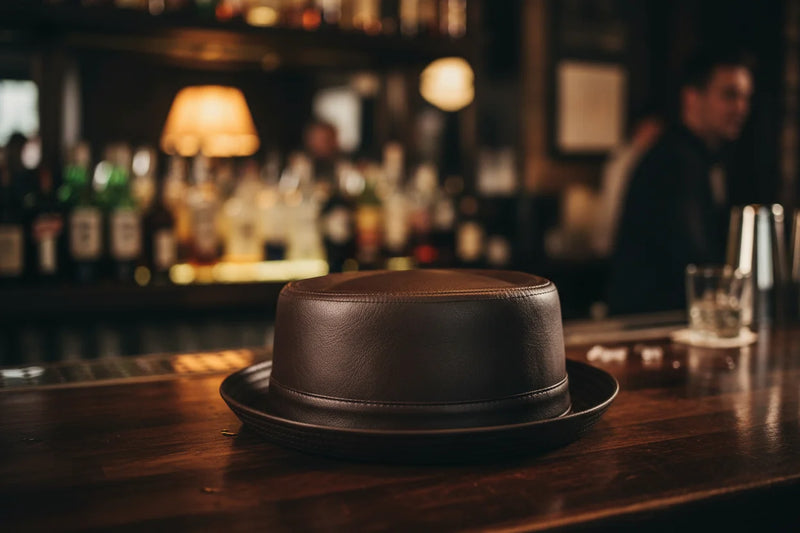 Pork Pie Hat i Kunstlæder – Sam livsstil – pork pie hat fra bar