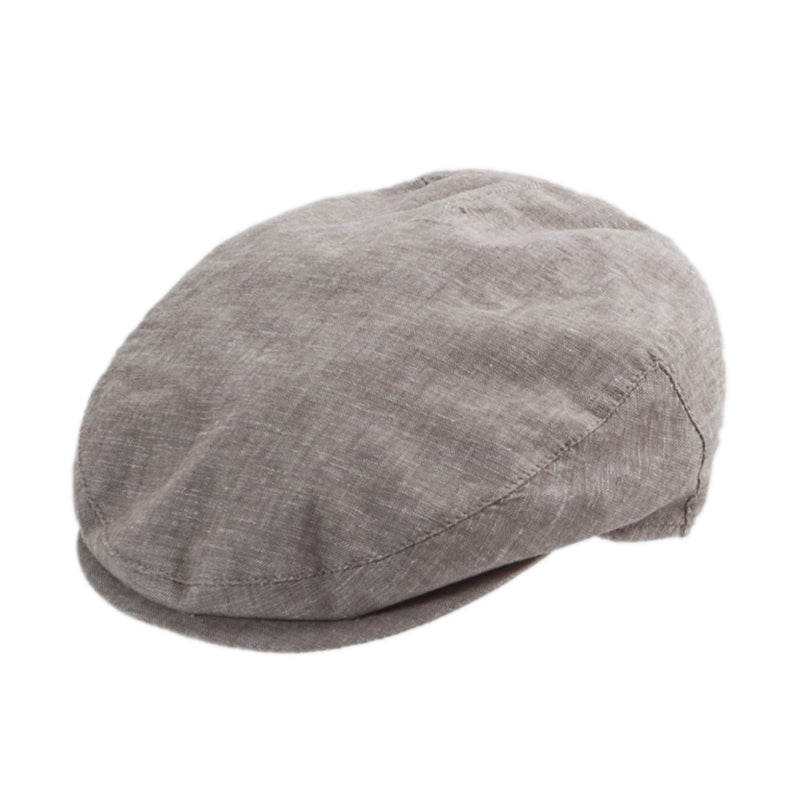 Sixpence i bomuld og hør i beige - set forfra